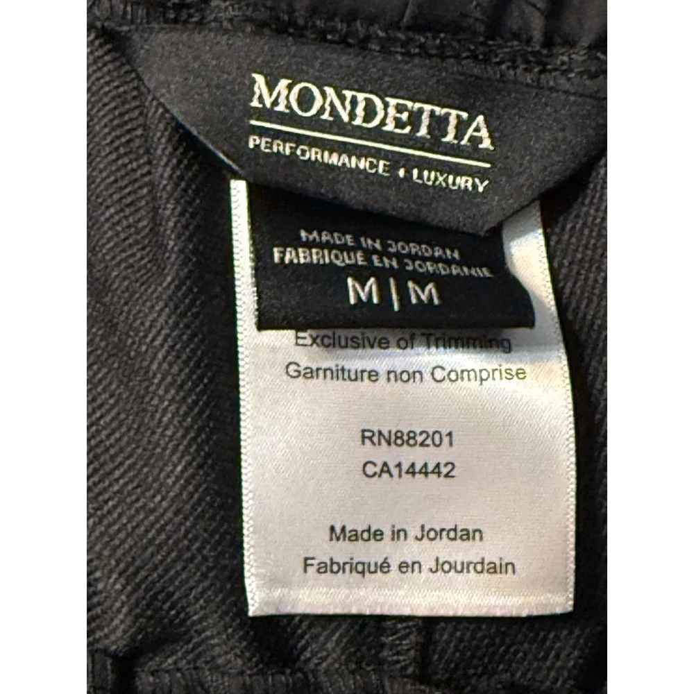 Mondetta Jogger Pants Medium Black Performance Luxury Drawstring Athleisure Chic